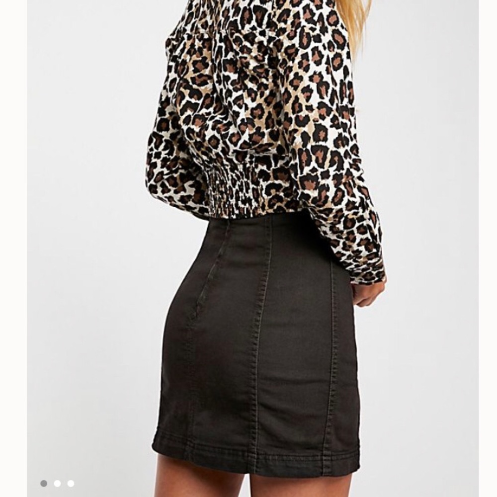 Free people modern femme denim mini